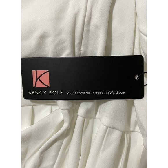 Kancy Kole Pleated Skort with Belt White Size Large - Picture 7 of 8